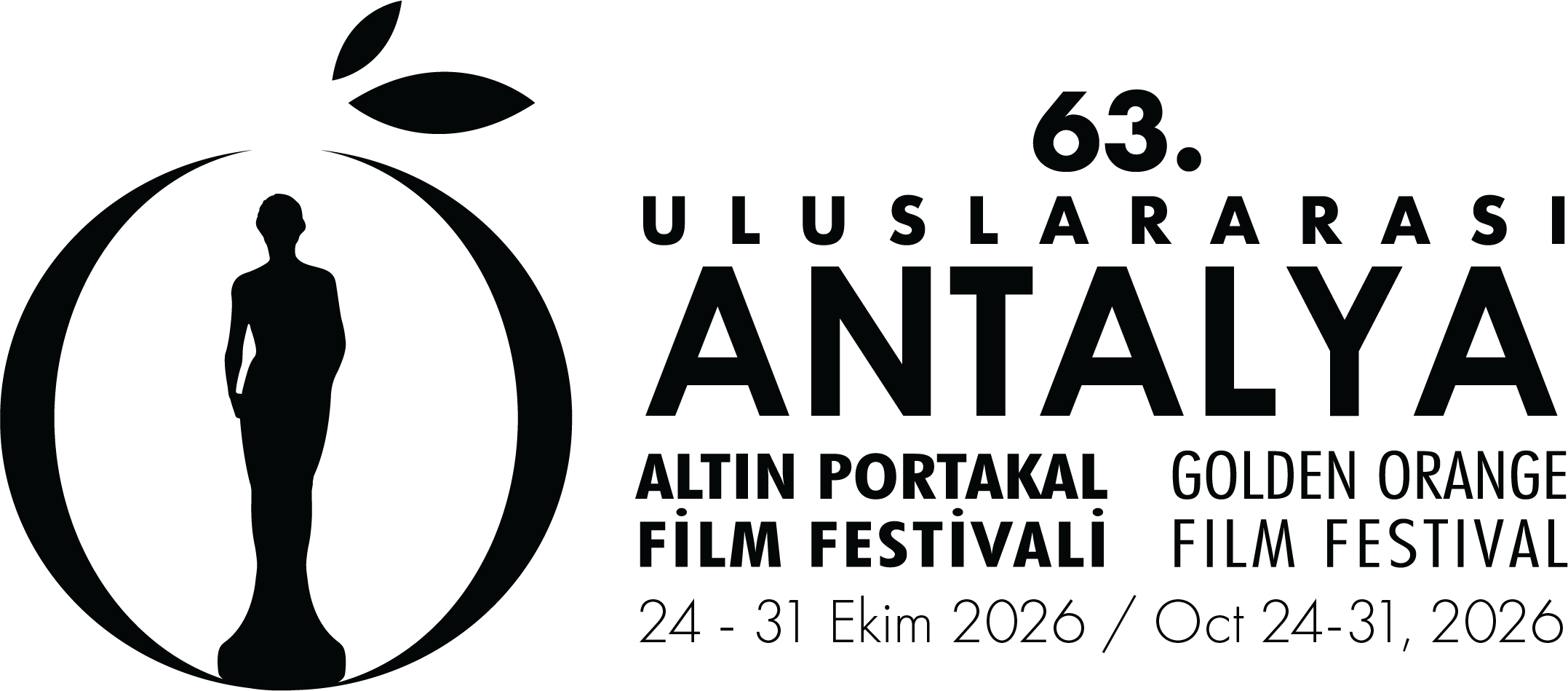 63. Festival Logosu (Tarihli Siyah)