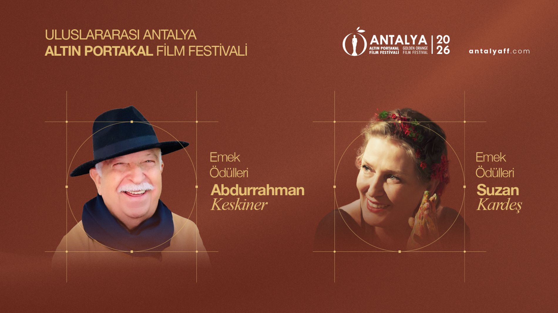 Altın Portakal’da Sinema Emek Ödülleri Abdurrahman Keskiner ve Suzan Kardeş’e Verilecek!