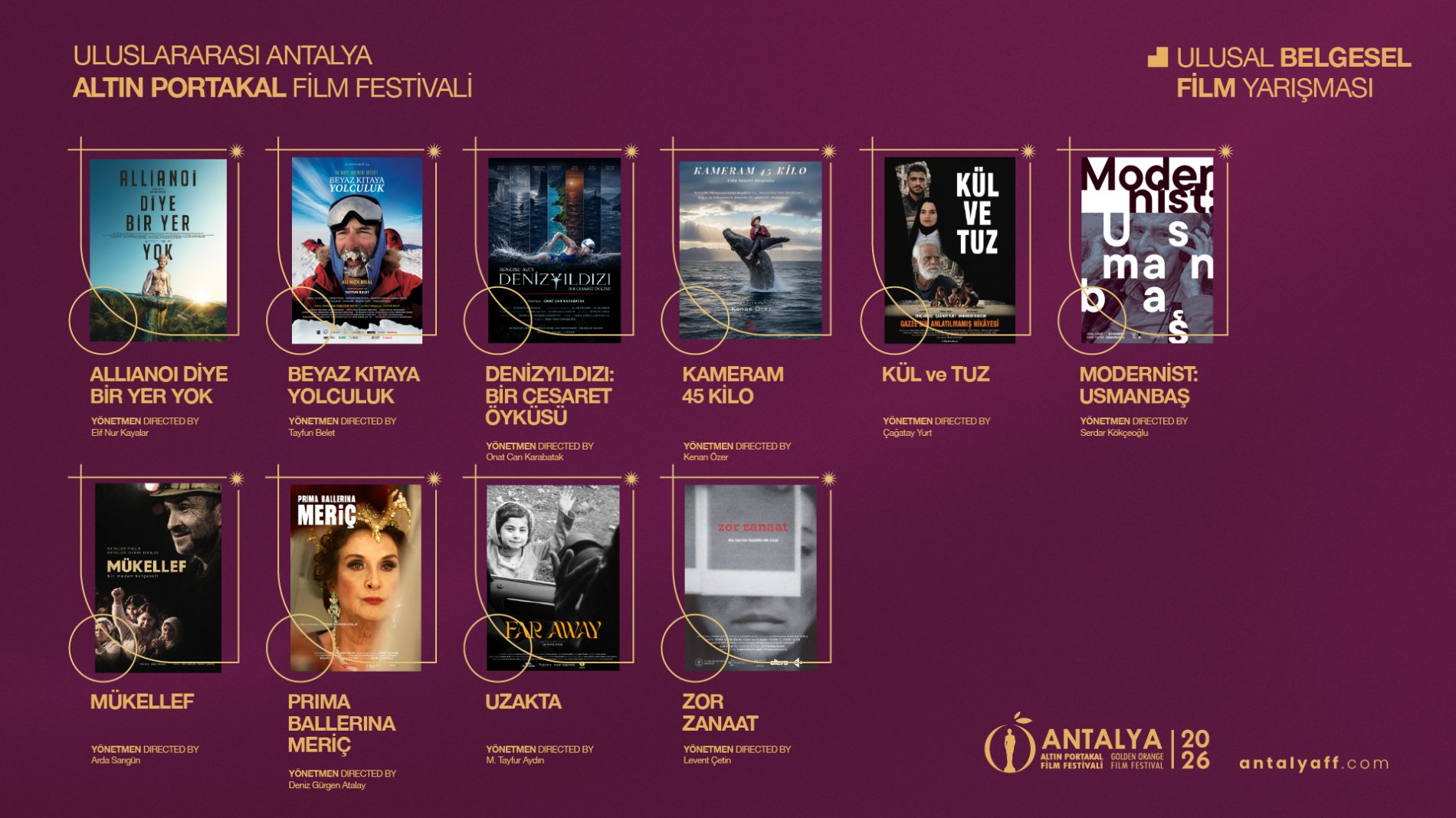 Antalya Altın Portakal Film Festivali’nde Ulusal Belgesel Film Kategorisinde Yarışacak Filmler Açıklandı!