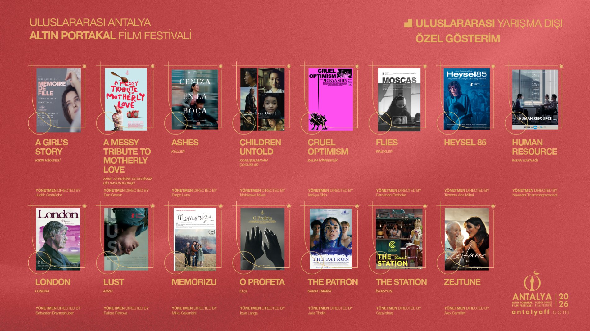 Altın Portakal’da Uluslararası Yarışma Dışı Filmler Açıklandı!